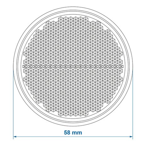 Reflector red 58mm self-adhesive with base plate x5 pieces
