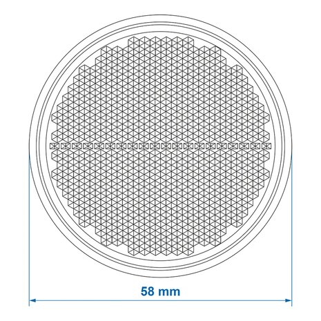 Reflector white 58mm self-adhesive with base plate x5 pieces