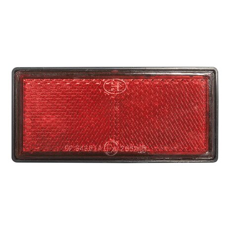 Reflector red 85x39mm self-adhesive with base plate x10 pieces