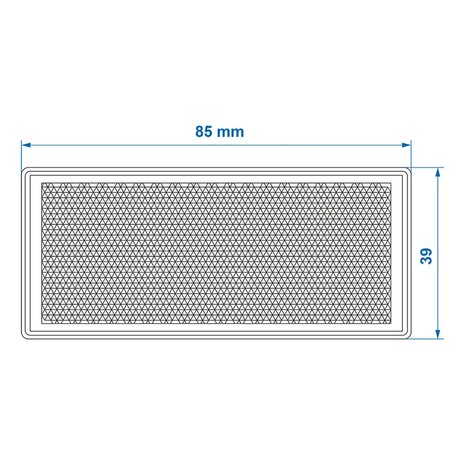 White reflector 85x39mm self-adhesive with base plate x10 pieces