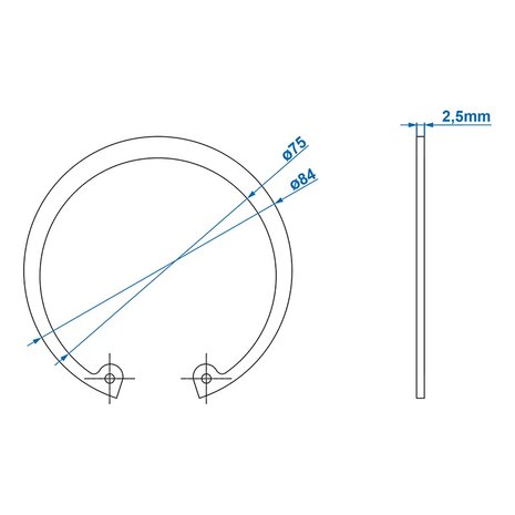 Circlip diameter 80 mm x10 pieces