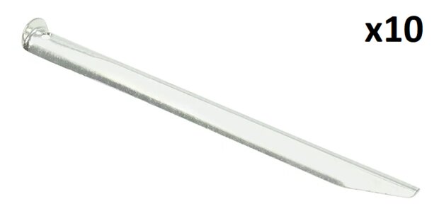 Tent peg 22cm aluminum half-round x10 pieces