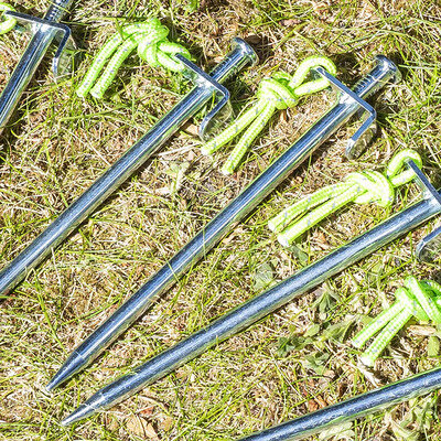 Rock Peg 20 cm Galvanized Steel with L-Hook Heavy Duty x10 pieces
