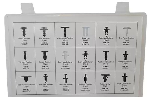 Ford Trim Clips Assortment – 415 Pieces