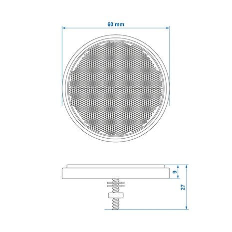 White Reflector 60 mm with 5 Bolt x10 pieces