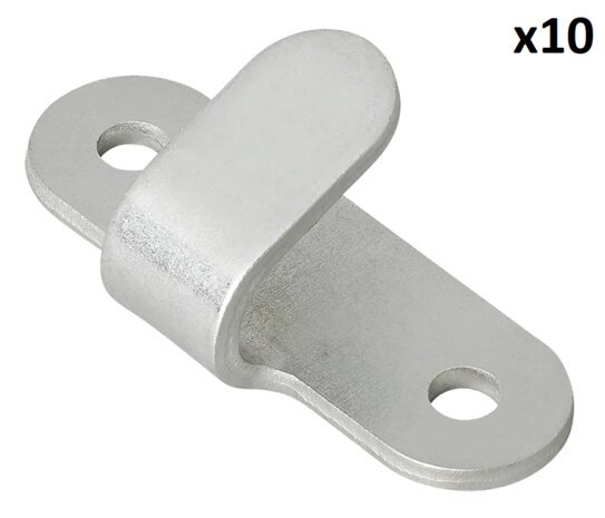 Metal rope hook 65x27 mm curved x10 pieces
