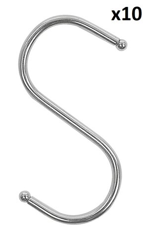 S-hook diameter 4 mm 6.5x7.5 cm x10 pieces