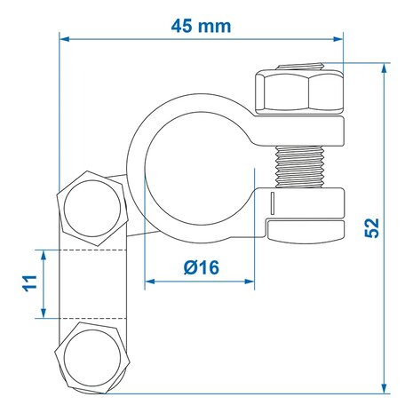 Battery terminal (-) standard x5 pieces