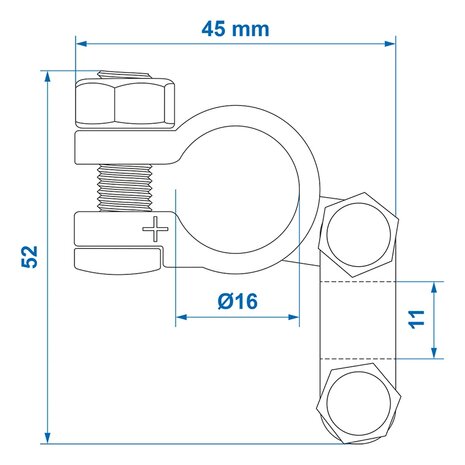 Battery terminal (+) standard x5 pieces