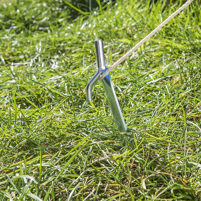 Tent peg 25cm metal with hook x10 pieces