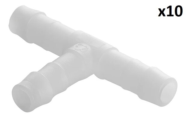 Hose Barb T-Piece 10 mm x10 pcs