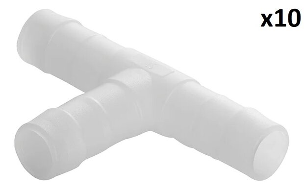 Hose Barb T-Piece 12 mm x10 pieces