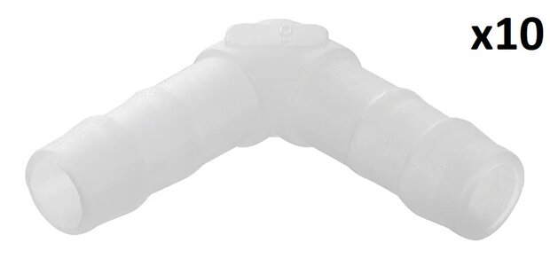 Angled Hose Barb 8 mm x10 pieces