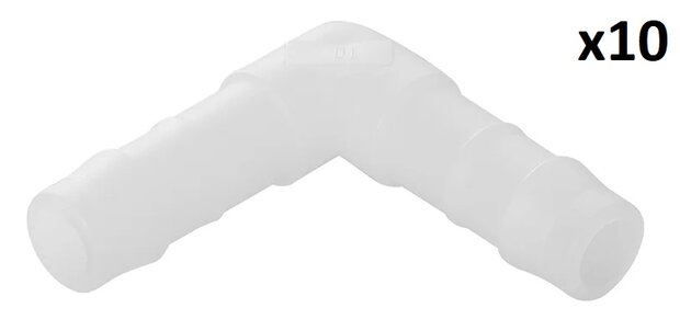 Angled Hose Barb 10 mm x10 pieces