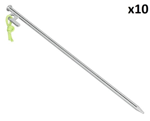Rock Peg 40 cm Galvanized Steel with P-Hook Heavy Duty x10 pcs
