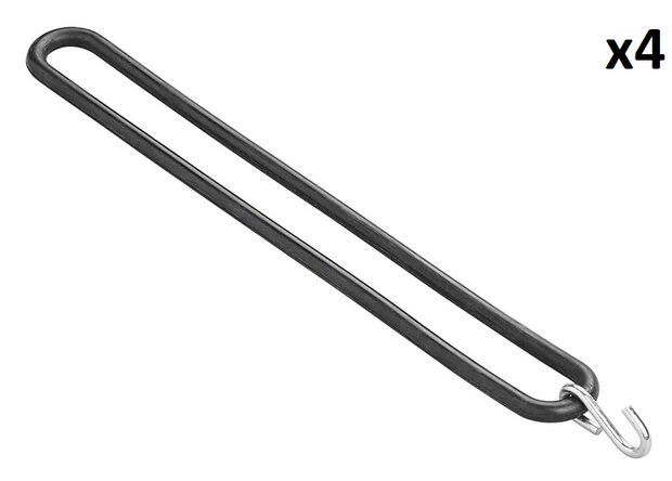 Bungee cord 300 mm with S-hook x4 pieces