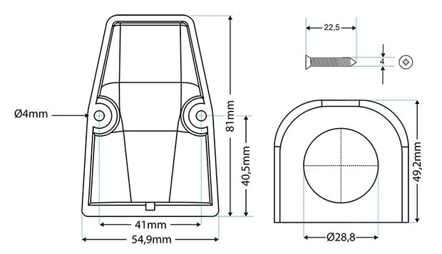 Surface-mounted installation frame single x5 pieces