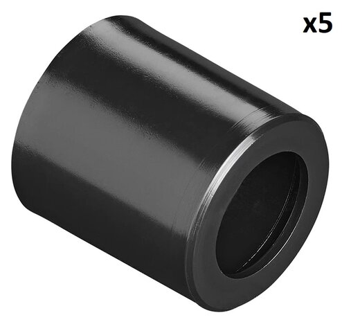 Drain pipe reducer Ø28 mm to Ø17 mm PE black x5 pieces