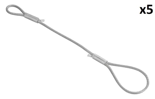 Breakaway cable 40 cm with loops x5 pieces