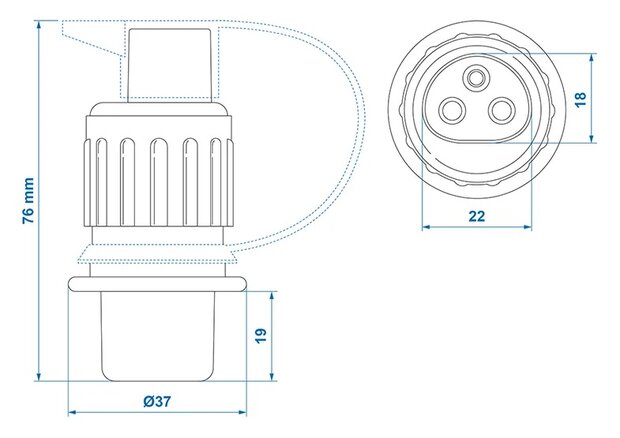 3-Pin PVC Plug