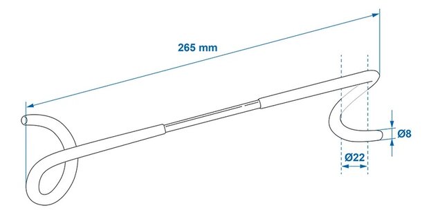 Double-sided tent pole hanging hook 26.5 cm