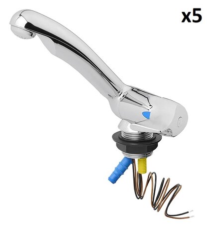 Cold Water Tap Keramik Style 12V diameter 33 mm chrome x5 pieces