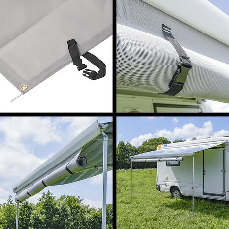 Front sunshade for roof and wall awnings 280 x 200 cm