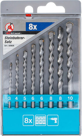 Masonry Drill Set 3 - 10 mm 8 pcs