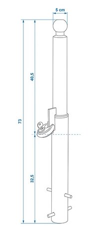 Parking post for trailer or caravan