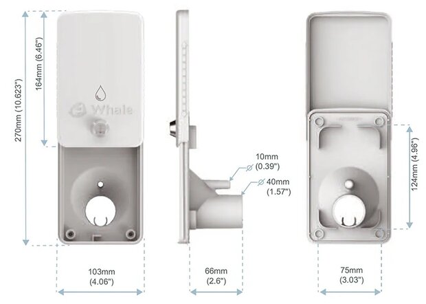 Grey recessed flap with lock