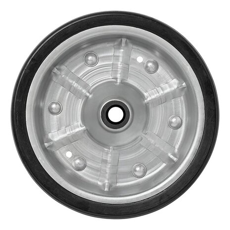 Jockey wheel tyre with large metal rim and rubber tyre 220 x 65 mm, 300 kg