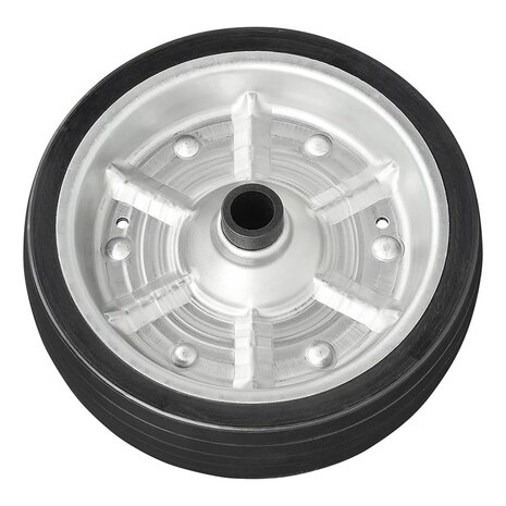 Jockey wheel tyre with large metal rim and rubber tyre 220 x 65 mm, 300 kg