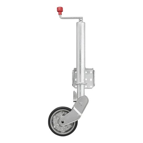 Jockey wheel 60 mm metal rim with rubber tyre 200 x 50 mm foldable