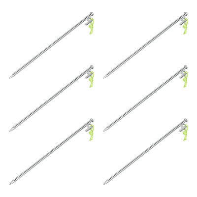 Rock peg 40 cm galvanized steel with P-hook Heavy Duty – set of 6 pieces