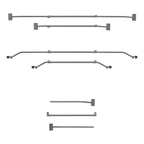 Metal adjustable cover support bar 100–155 cm for trailer tarp