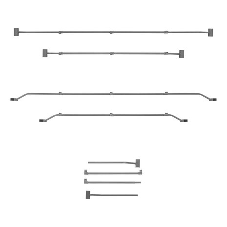Metal adjustable tarp support bar 152–220 cm for trailer cover