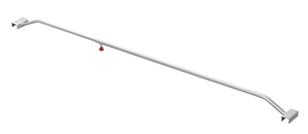Tarpaulin bracket aluminum extendable 132-204cm for trailer tarpaulin