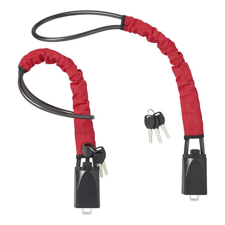 Steering wheel lock for seatbelt attachment with 3 keys