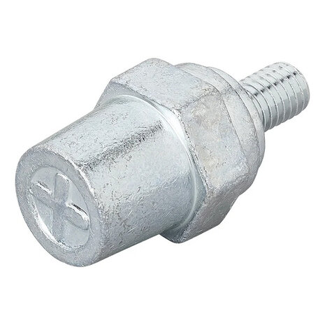 Screw-on battery terminals set (+) and (-) zinc M8