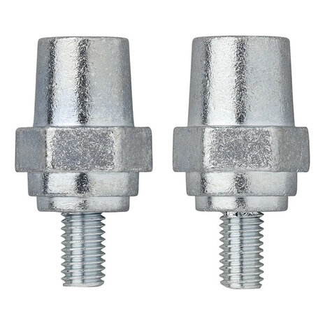 Screw-on battery terminals set (+) and (-) zinc M8