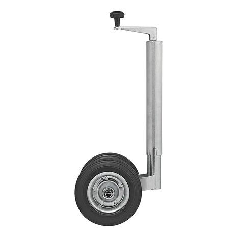 Double jockey wheel 48 mm with solid natural rubber tyres 200 x 50 mm