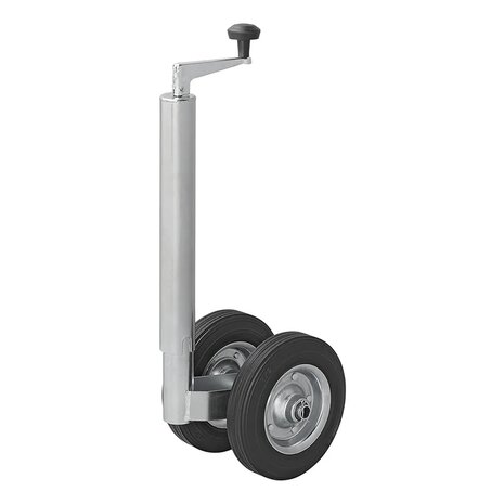 Double jockey wheel 48 mm with solid natural rubber tyres 200 x 50 mm