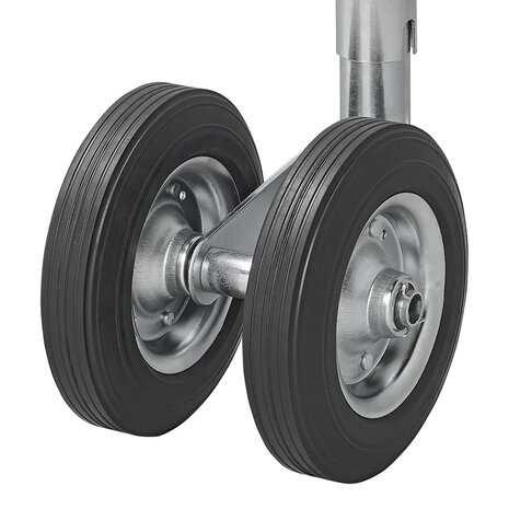 Double jockey wheel 48 mm with solid natural rubber tyres 200 x 50 mm