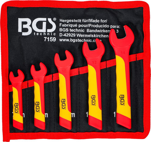 5-piece VDE Open End Spanner Set, 7-14 mm