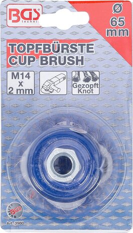 Wire Cup Brush M14x2, Diameter 65 mm