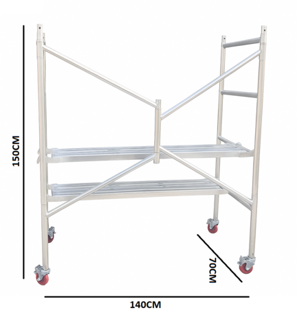 Foldable work platform scaffold