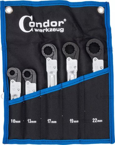 Ratchet Ring Spanner 10-22 mm Set 5-pcs&nbsp;