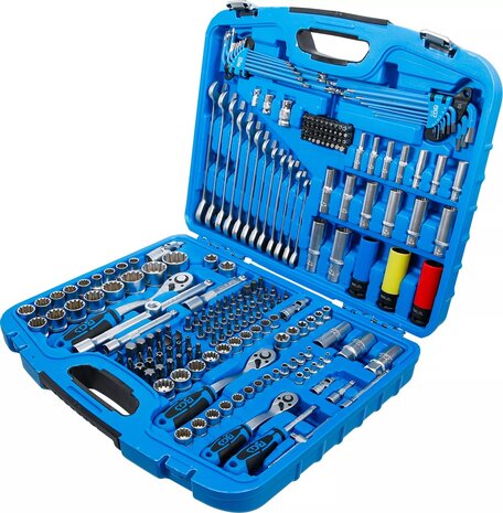 Socket Set Gear Lock 6.3 mm (1/4) drive / 10 mm (3/8) / 12.5 mm (1/2) 218 pcs