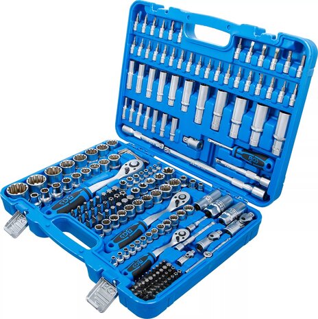 Socket Set Gear Lock 6.3 mm (1/4) drive / 10 mm (3/8) / 12.5 mm (1/2) 192 pcs.