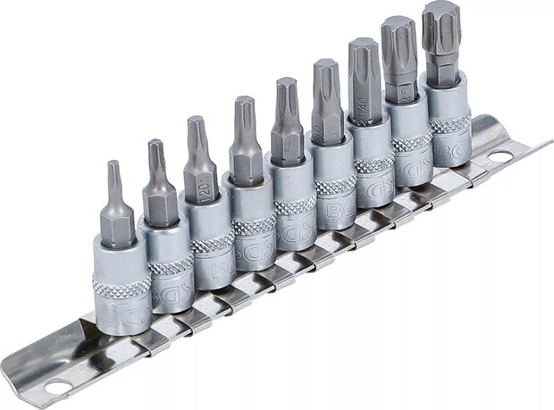 Bit Socket Set (1/4) Drive T-Star (for Torx) T10 - T50 9 pcs